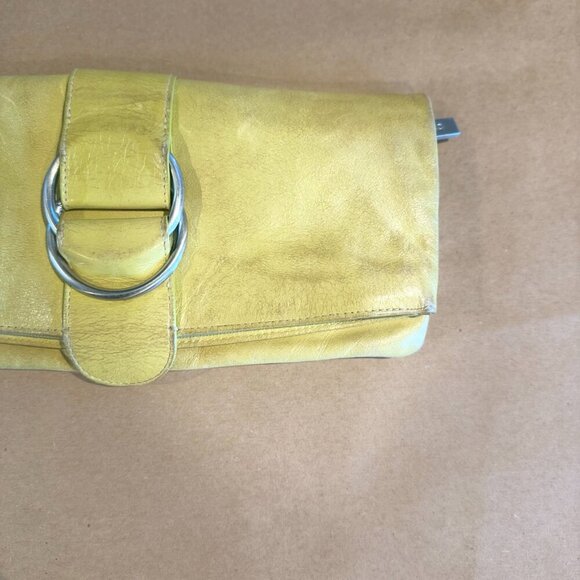 HOBO International Green Leather Envelope Foldover Zip Clutch - Picture 9 of 11